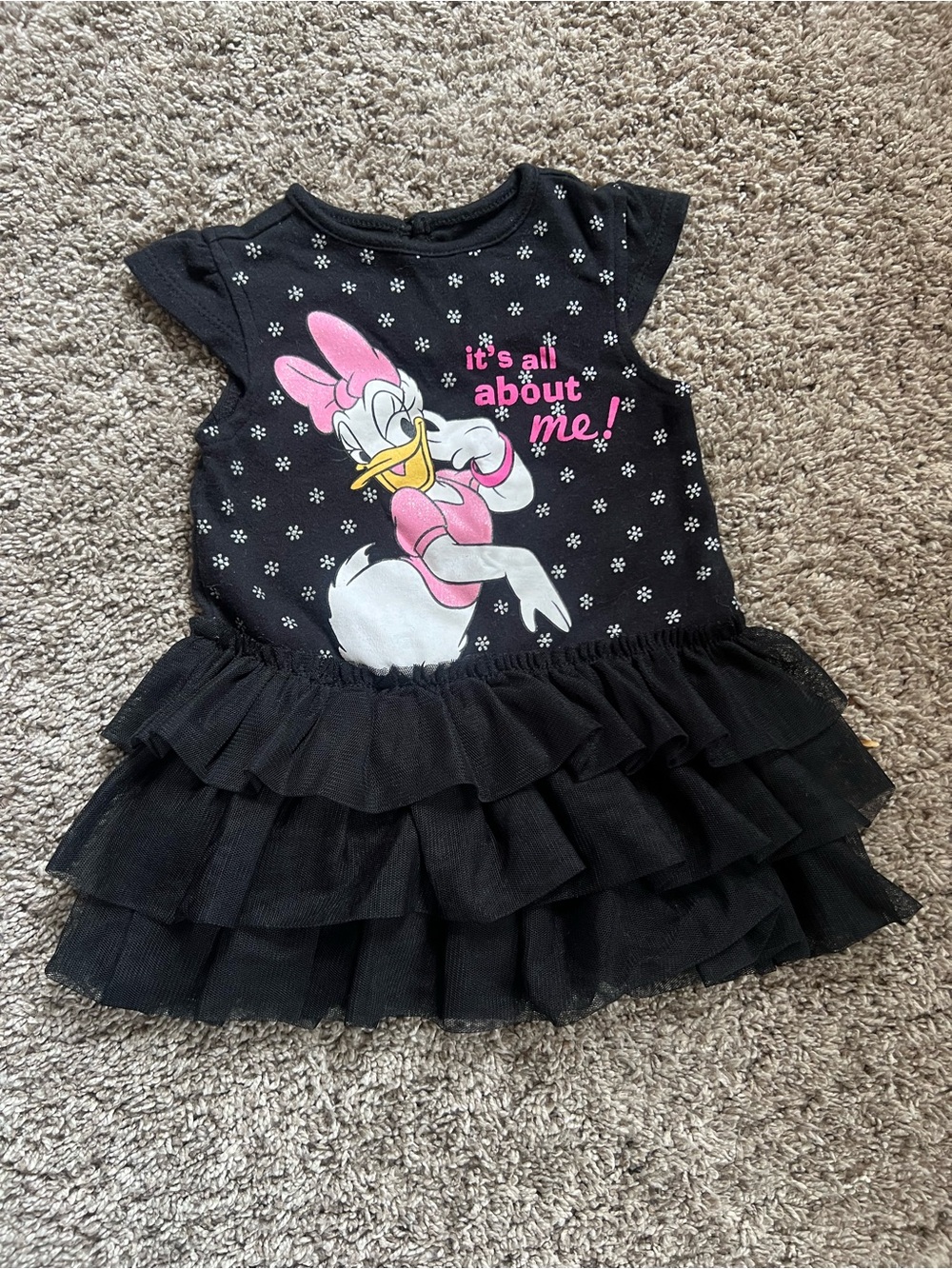Disney Black Dress with Pink & White Daisy Duck Graphic
